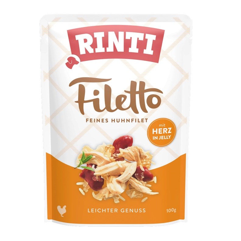 Rinti Filetto kurczak, serca drob. w galaretce 100g