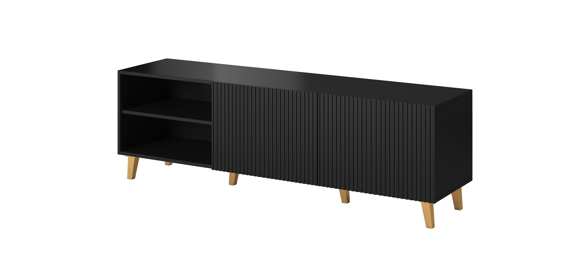 Szafka RTV PAFOS 150x40x52 czarny mat — zdjęcie 1 z 8