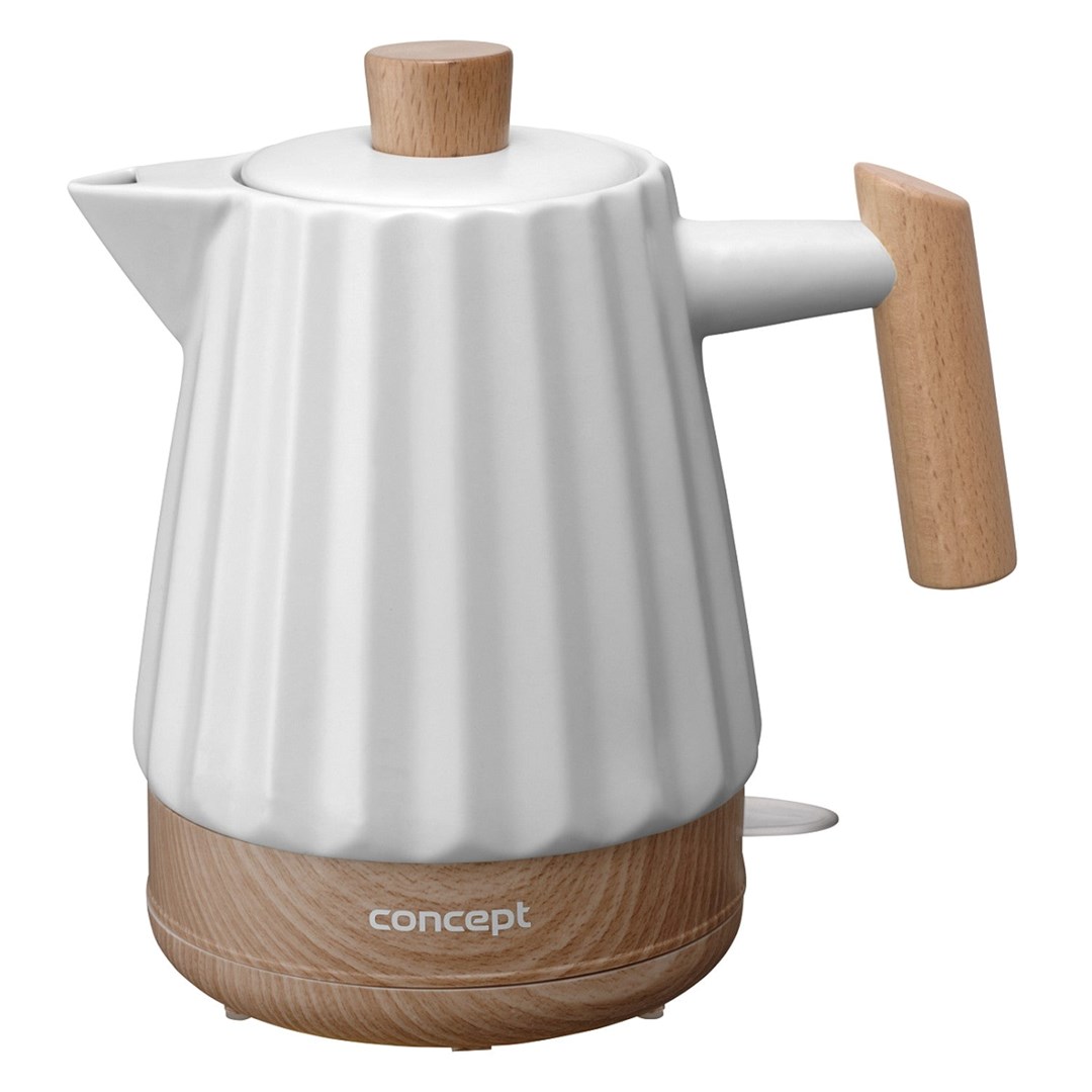 Czajnik elektryczny ceramiczny RK0090 CONCEPT biały 1,5 l — zdjęcie 1 z 8