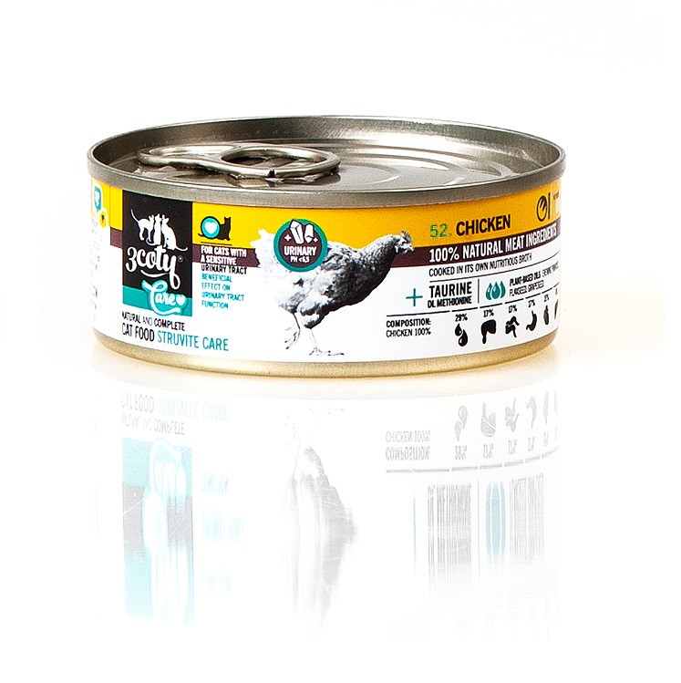 3Coty CHICKEN Struvite Care 80g dla kotów — zdjęcie 1 z 8