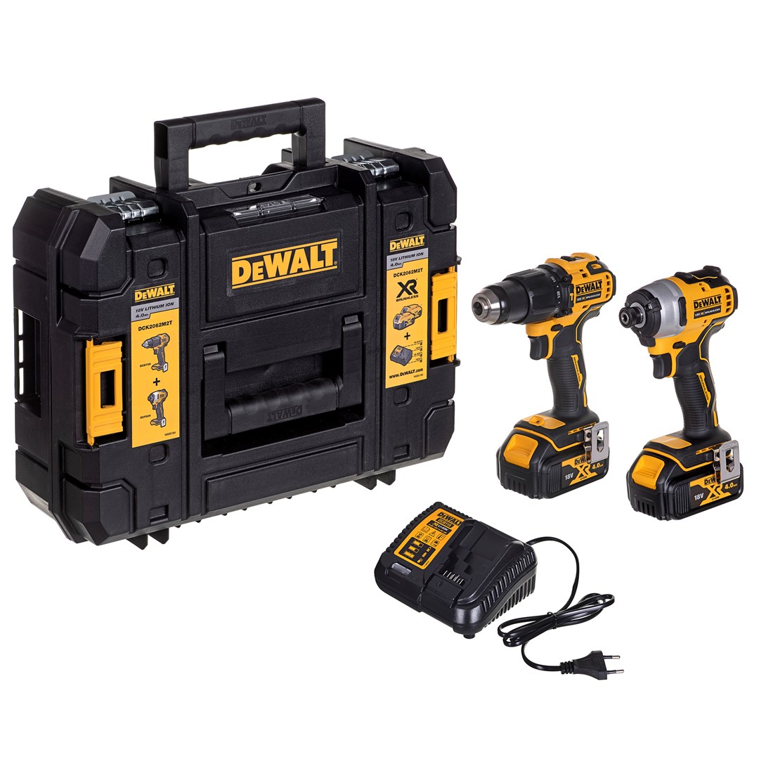 Zestaw narzędzi Combo 18V 2x4,0Ah DEWALT DCK2062M2T — zdjęcie 1 z 8