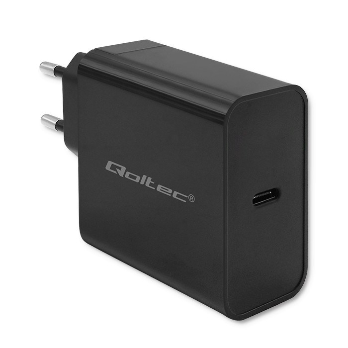 QOLTEC ŁADOWARKA SUPER QUICK PD 65W CZARNA — zdjęcie 1 z 8
