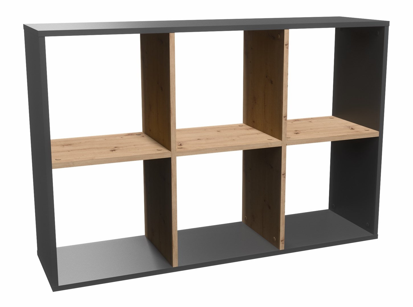 REGAŁ MALAX 2X3 ANTRACYT/ARTISAN 6 Półek — zdjęcie 1 z 2
