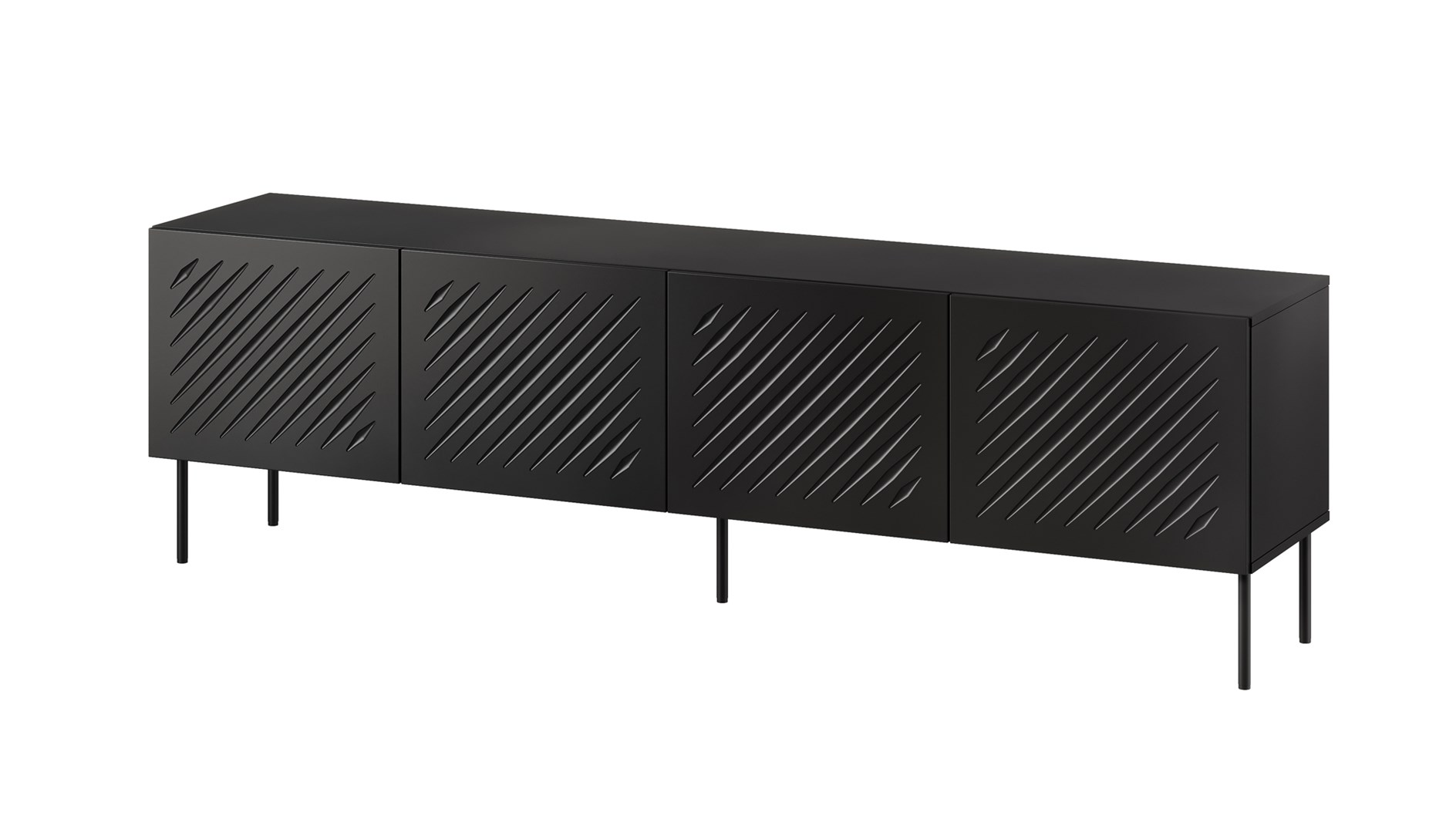 Szafka RTV SIENA 200x40x60 czarny mat — zdjęcie 1 z 4