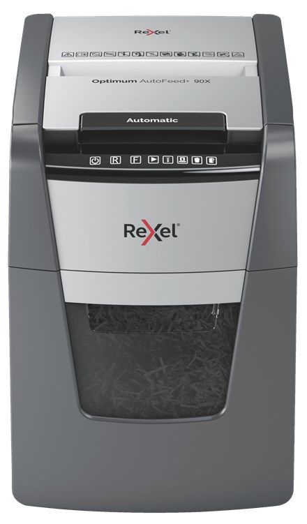 Rexel Niszczarka Optimum AutoFeed+ 90X, 90 Kartek — zdjęcie 1 z 5