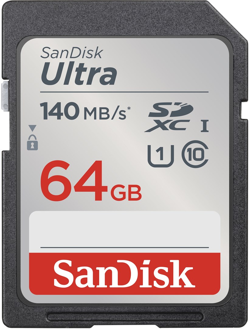 SANDISK ULTRA SDHC 64GB 140MB/s CL10 UHS-I — zdjęcie 1 z 2
