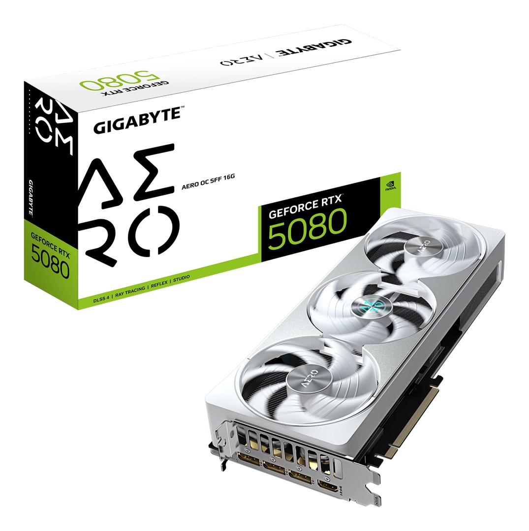 Karta graficzna Gigabyte GeForce RTX 5080 AERO OC 16GD SFF — zdjęcie 1 z 8