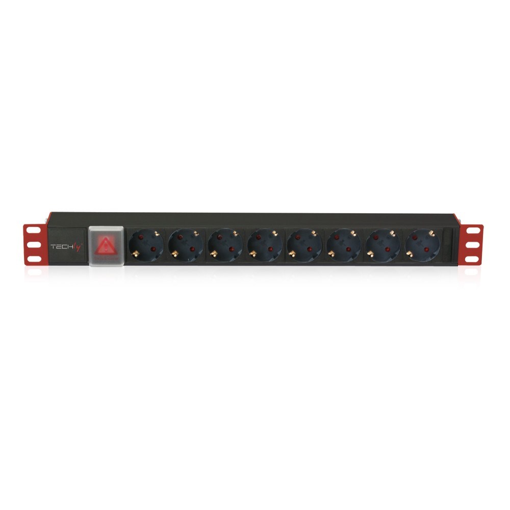 TECHLY LISTWA ZASILAJĄCA RACK 1U 8X SC — zdjęcie 1 z 5