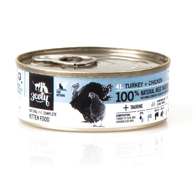 3Coty TURKEY + CHICKEN for Kittens 80g — zdjęcie 1 z 8