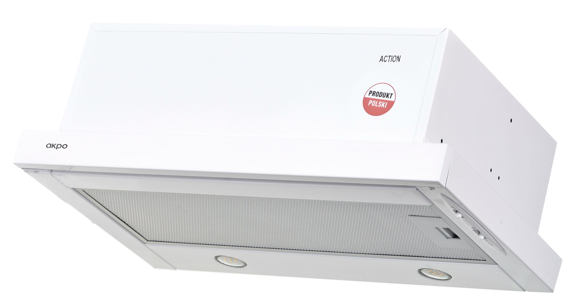 Okap podszafkowy teleskopowy AKPO WK-7 LIGHT ECO 50 BIAŁY (500mm; kolor biały) — zdjęcie 1 z 5