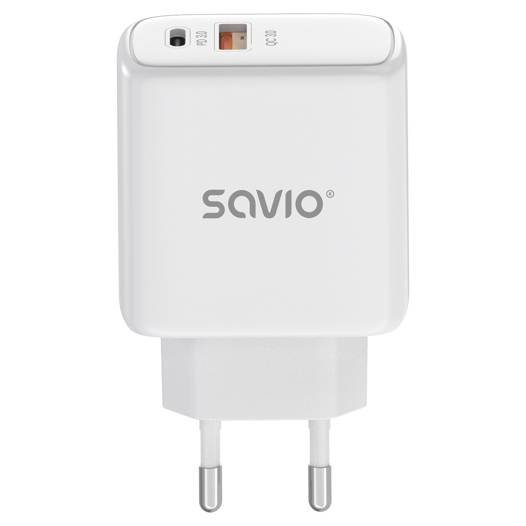 SAVIO ŁADOWARKA SIECIOWA 20W QUICK CHARGE 3.0 — zdjęcie 1 z 8