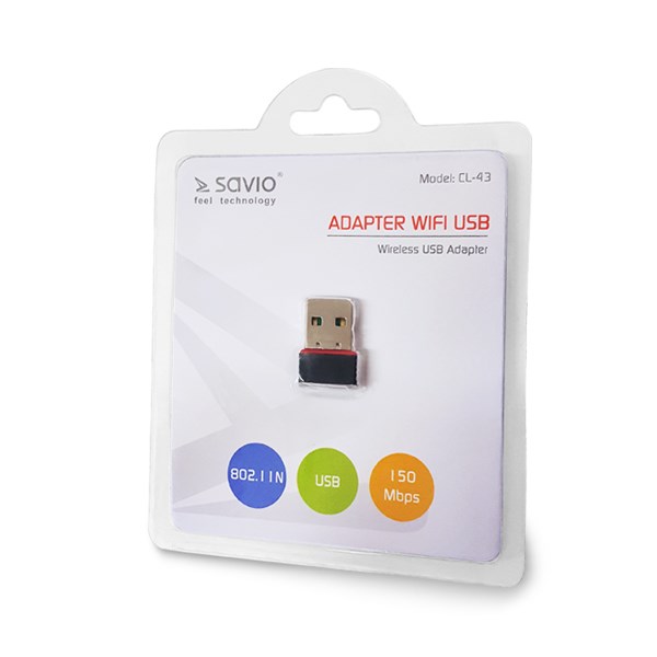 Karta WiFi SAVIO CL-43 (USB 2.0) — zdjęcie 1 z 2