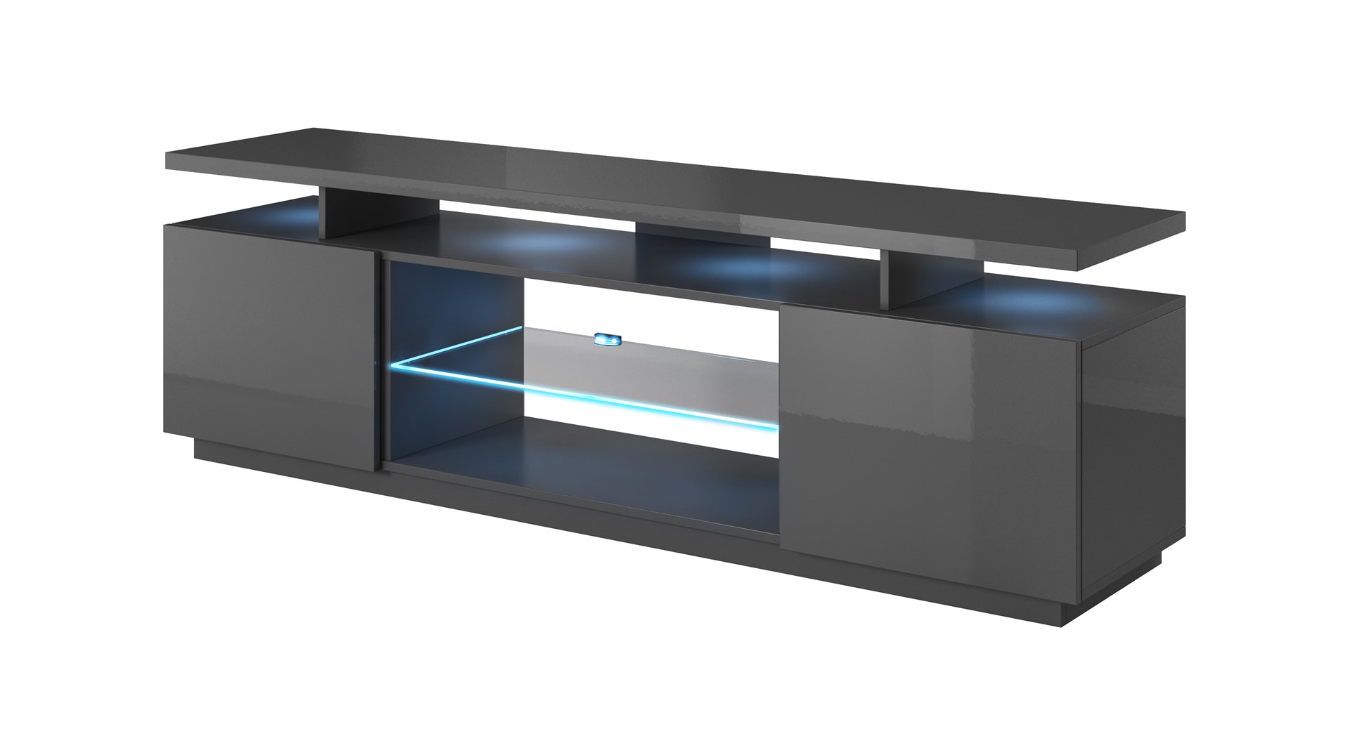 Szafka RTV EVA 180x40x52 grafit/grafit połysk — zdjęcie 1 z 3