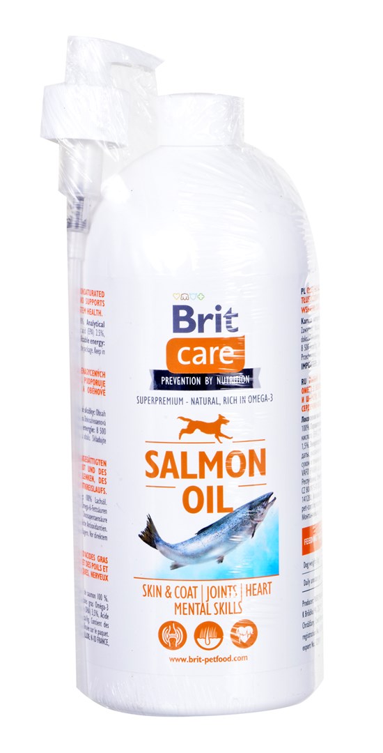 BRIT CARE Olej z łososia 1000 ml - Suplement — zdjęcie 1 z 2