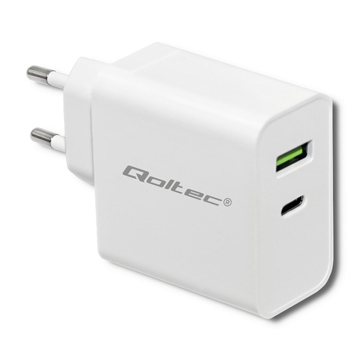 QOLTEC ŁADOWARKA SIECIOWA 45W | BIAŁA — zdjęcie 1 z 6