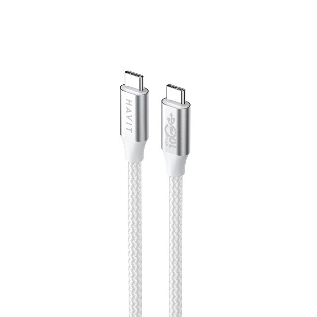 Kabel Havit Typ C-Typ C CB6290 (100cm, Szary/Biały) — zdjęcie 1 z 3