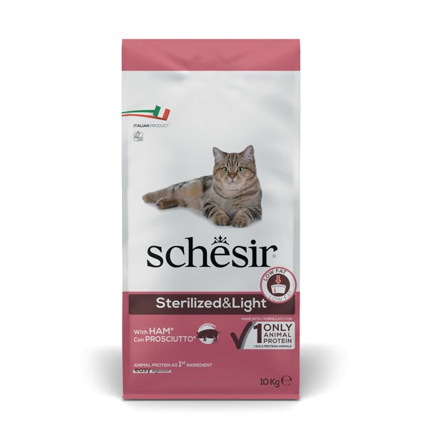 SCHESIR Sterilized z szynką 10kg - Bez soi
