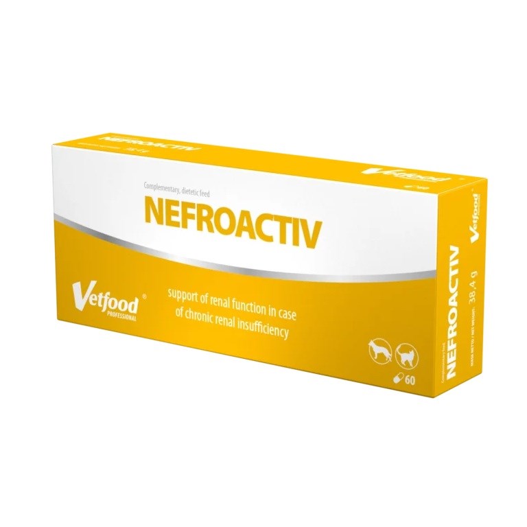 VetFood NefroActiv 60 Kapsułek dla Psów i Kotów