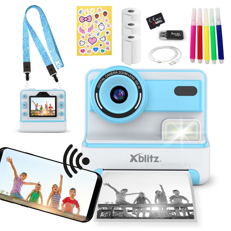 XBLITZ APARAT NATYCHMIASTOWY Z DRUKARKĄ FLASH BLUE — zdjęcie 1 z 7