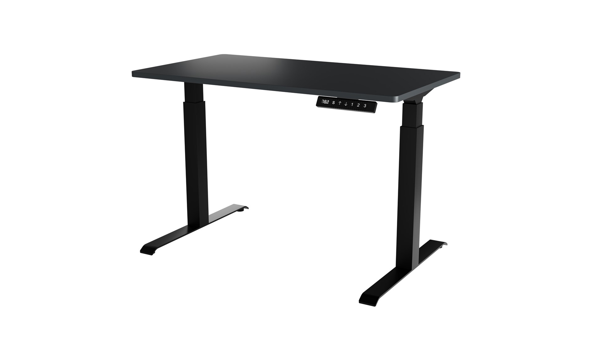 Biurko MOON 121x67x72-120 czarny/antracyt — zdjęcie 1 z 3