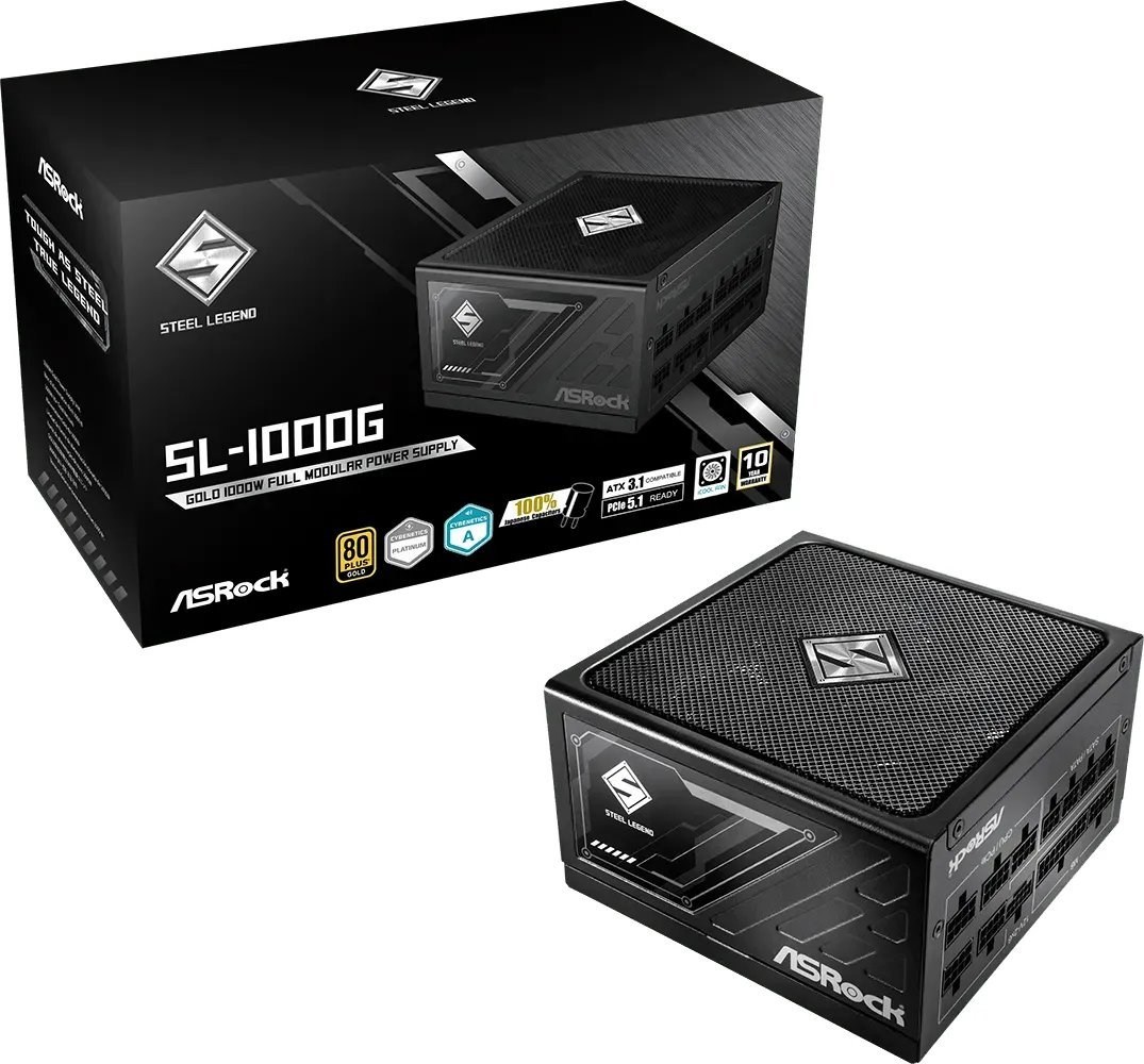 Zasilacz ASRock STEEL LEGEND 1000W 80 Plus Gold — zdjęcie 1 z 7