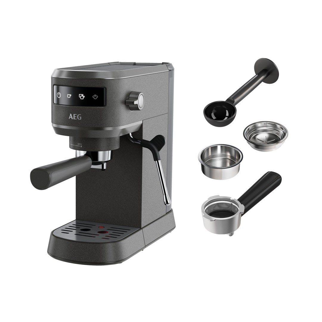 Ekspres przelewowy EC6-1-6BST AEG, 1450W, 15 bar, czarny — zdjęcie 1 z 8