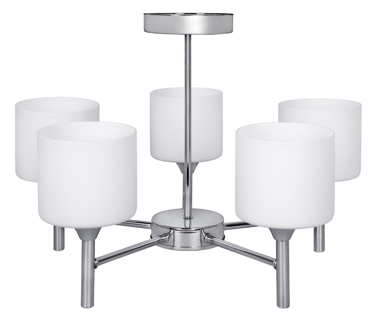 Żyrandol activejet mira chrom 5xe27 do salonu — zdjęcie 1 z 5