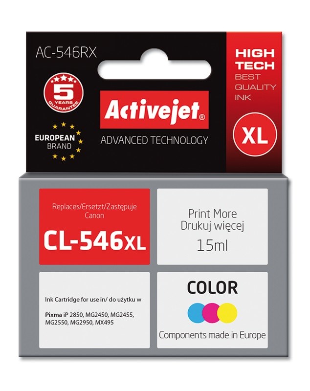 Activejet AC-546RX Tusz 15ml, Kompatybilny z Canon — zdjęcie 1 z 2