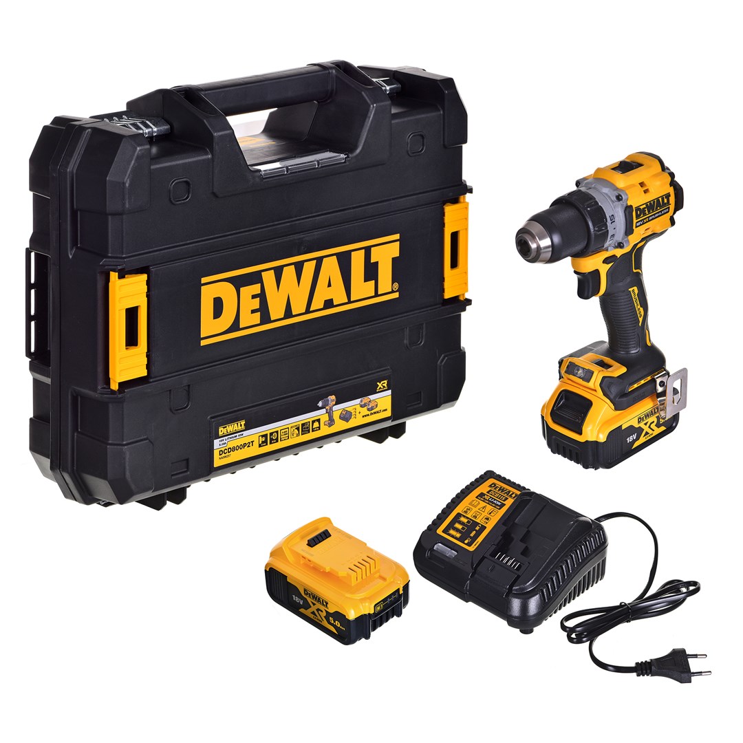 Wkrętarka 18V 2x5,0Ah BL TSTAK DCD800P2T DEWALT — zdjęcie 1 z 8