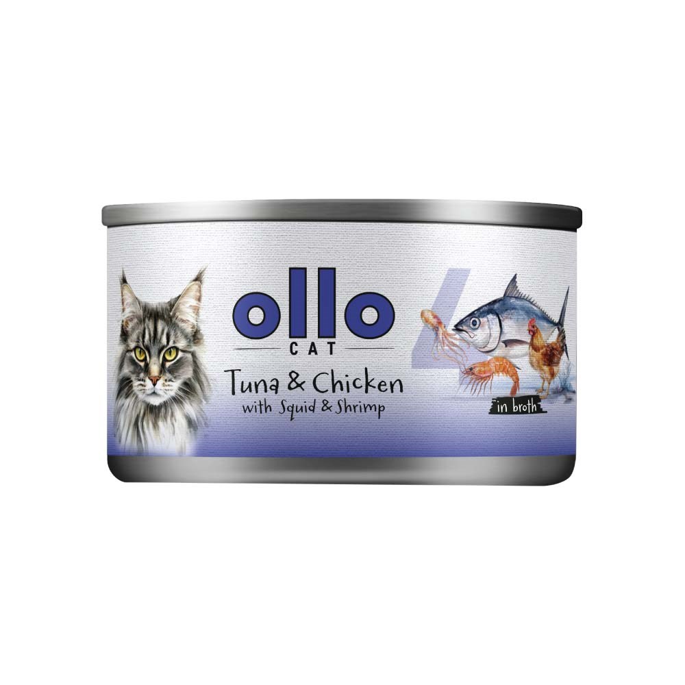 Ollo Tuna & Chicken with Squid & Shrimp 70g — zdjęcie 1 z 2