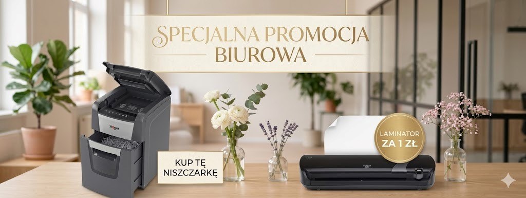 Niszczarka Rexel Optimum AutoFeed+ 90X + Laminator Inspire+ A4