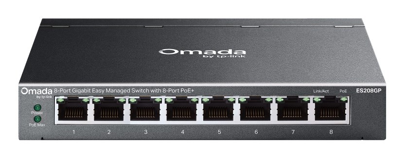 Switch TP-LINK ES208GP Omada Easy Managed — zdjęcie 1 z 5