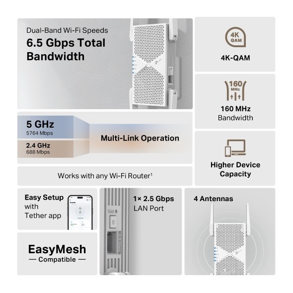 Wzmacniacz sygnału WiFi TP-LINK RE405BE — zdjęcie 1 z 4