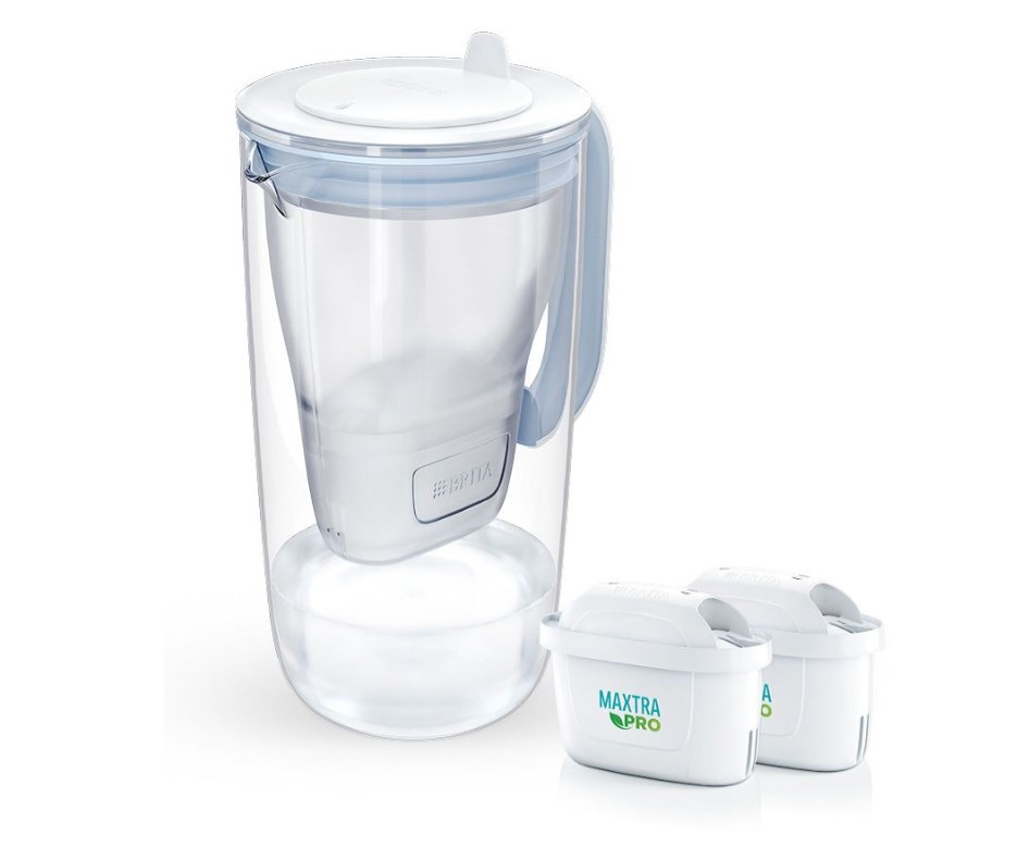 Dzbanek filtrujący Brita Glass+2 wkłady MaxtraPro PP (niebieski; 2,5l) — zdjęcie 1 z 7