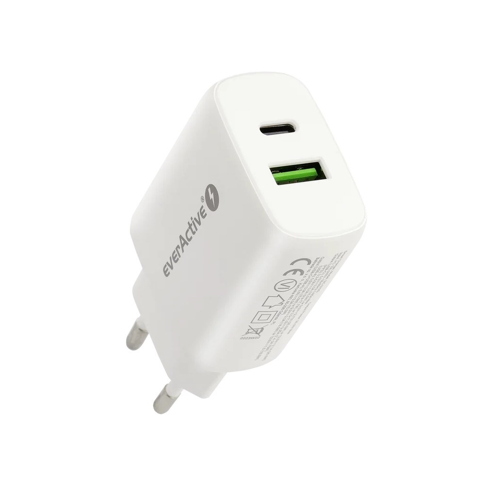 EVERACTIVE ŁADOWARKA SIECIOWA SC-370Q 25W BIAŁA — zdjęcie 1 z 7