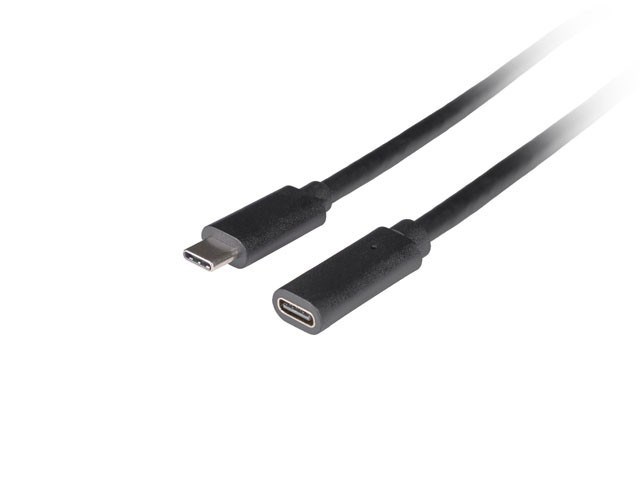 LANBERG PRZEDŁUŻACZ USB-C M/F 3.1 0.5M CZARNY — zdjęcie 1 z 4
