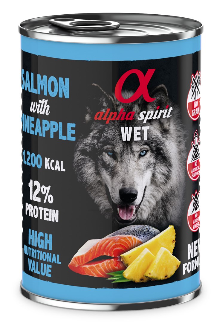 Alpha Spirit łosoś/ananas mokra karma pies 400 g