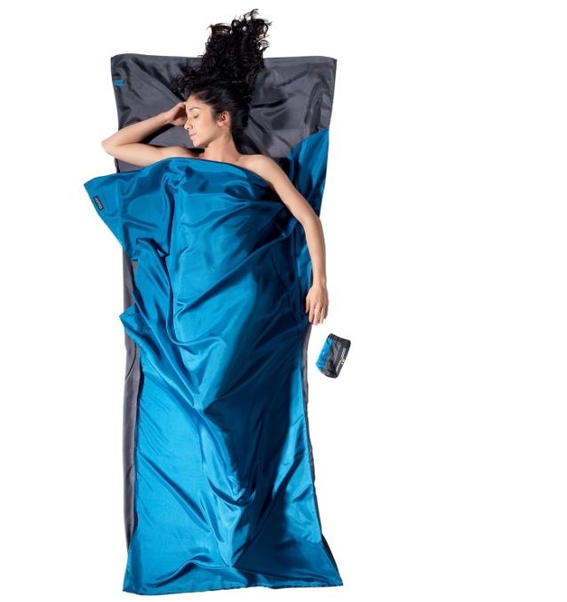 Wkładka do śpiwora Cocoon TravelSheet Silk, rhino/cornflower — zdjęcie 1 z 6