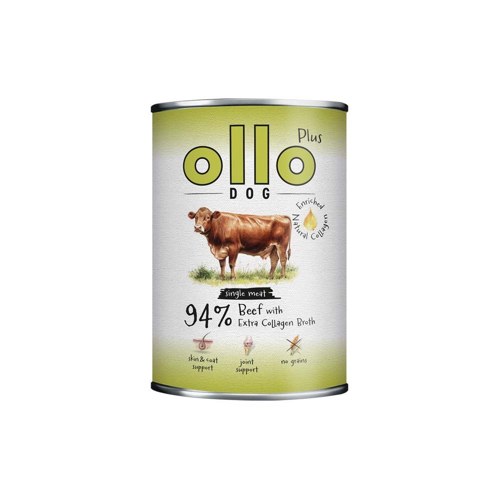 Ollo Plus Kolagen Wołowina 400g puszka dla psa — zdjęcie 1 z 3