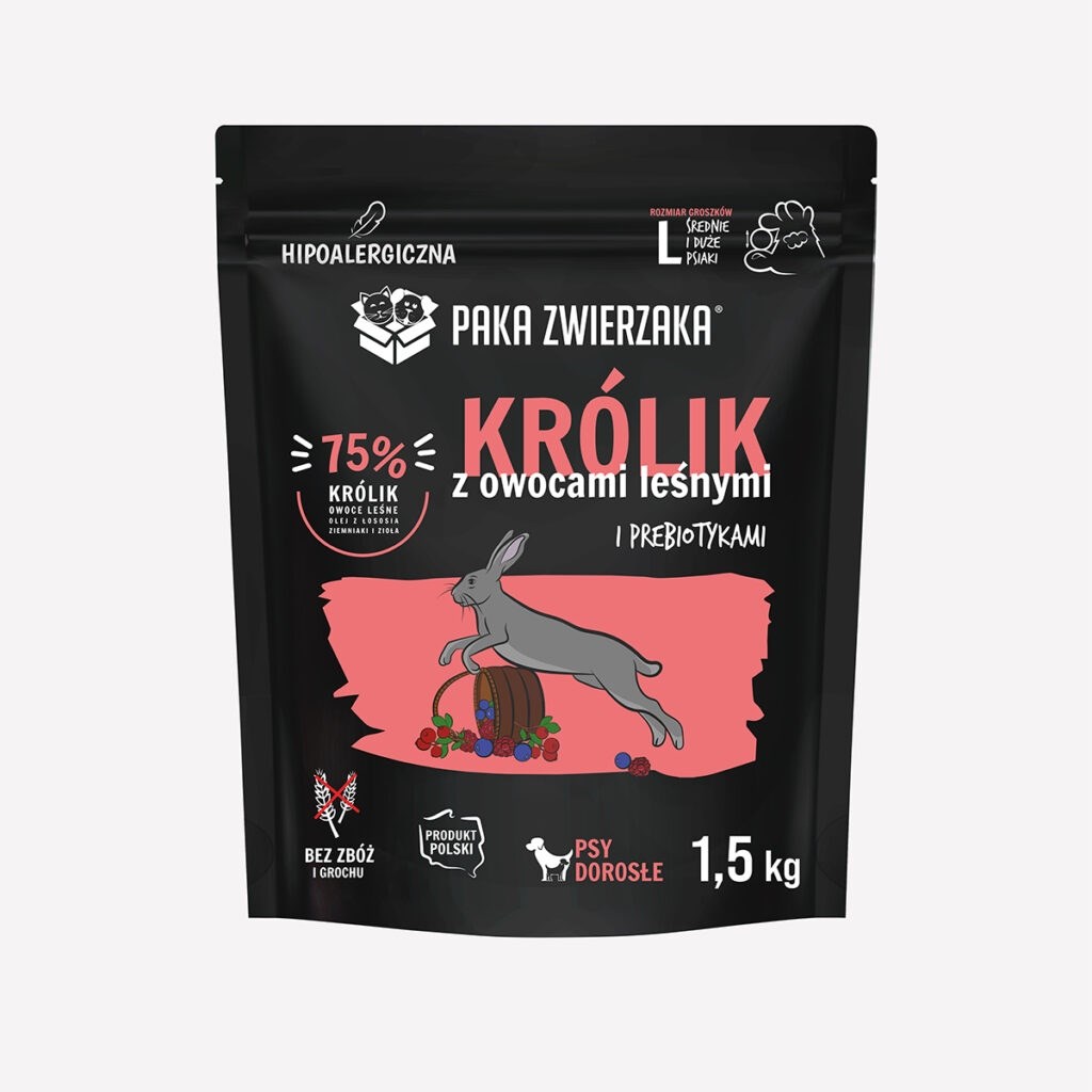 Paka Zwierzaka Królik z owocami leśnymi 1,5kg