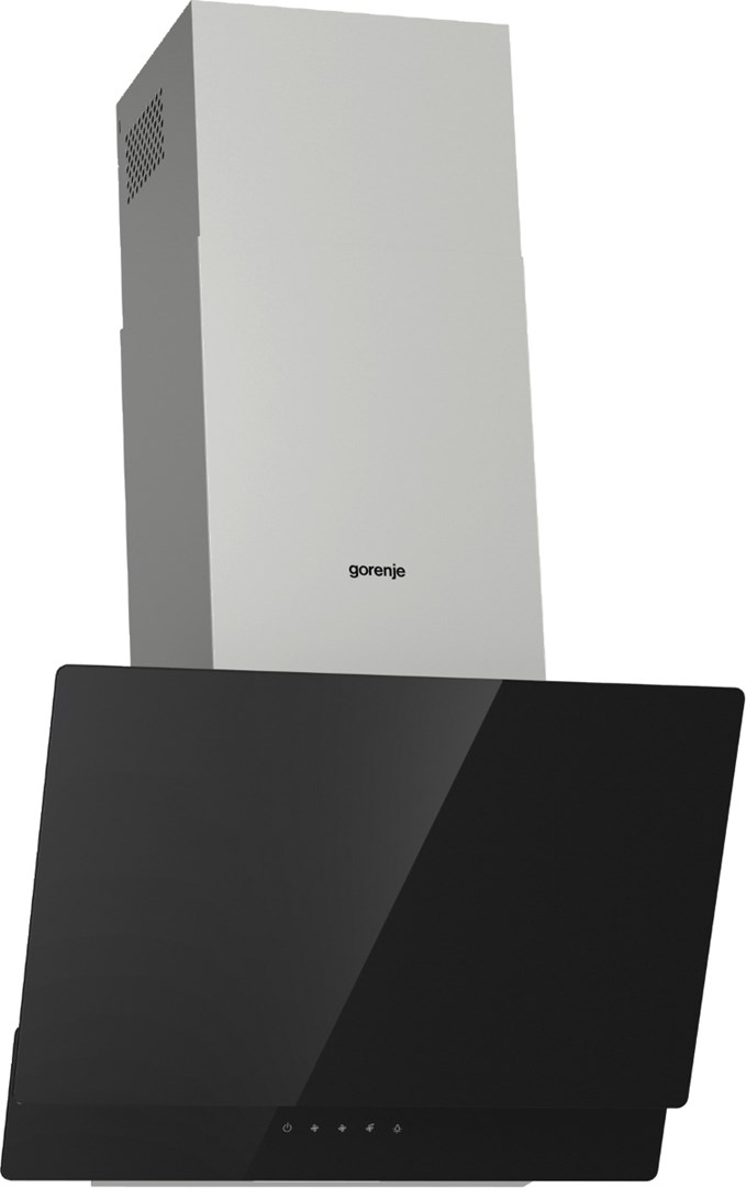 Okap przyścienny GORENJE WHI649EXBG czarny komin stal nierdzewna — zdjęcie 1 z 3