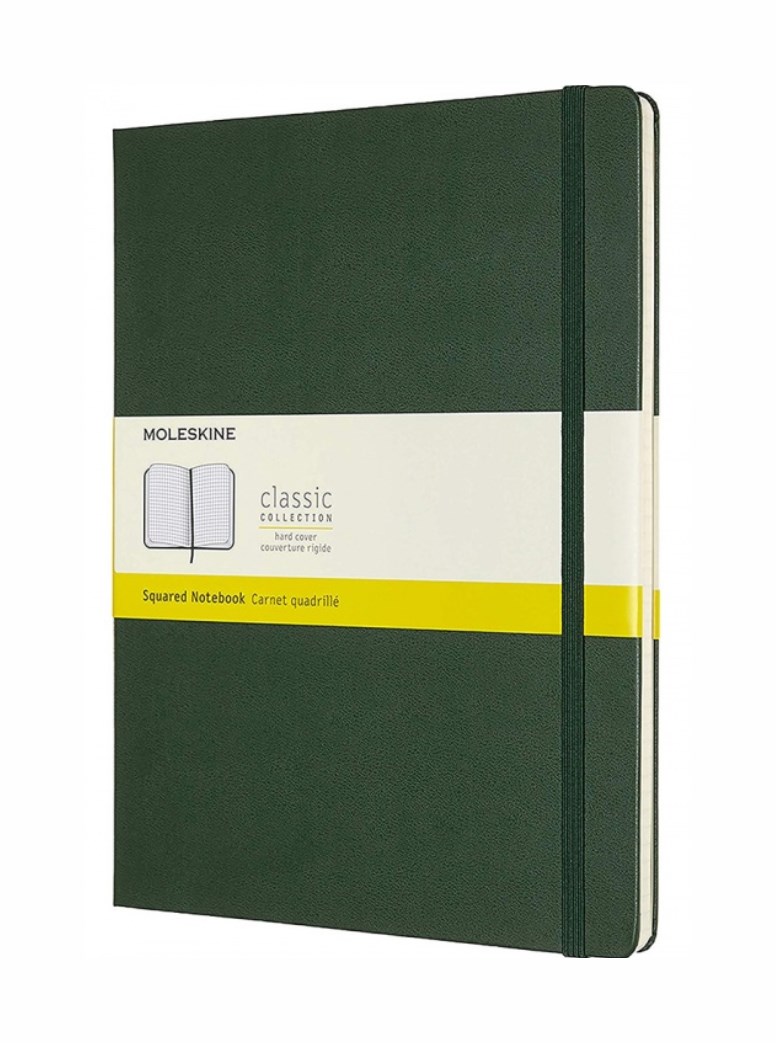 MOLESKINE Notes Classic XL, twarda oprawa, myrtle green, 192 stron — zdjęcie 1 z 5