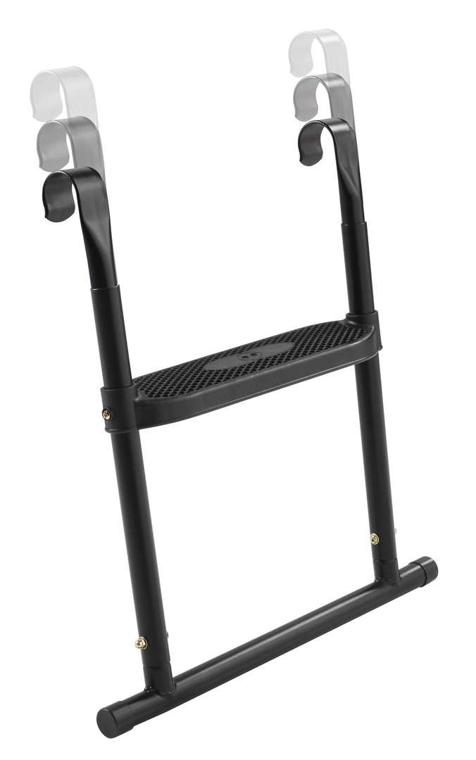 Salta drabina do trampoliny 52x50, stal, czarny