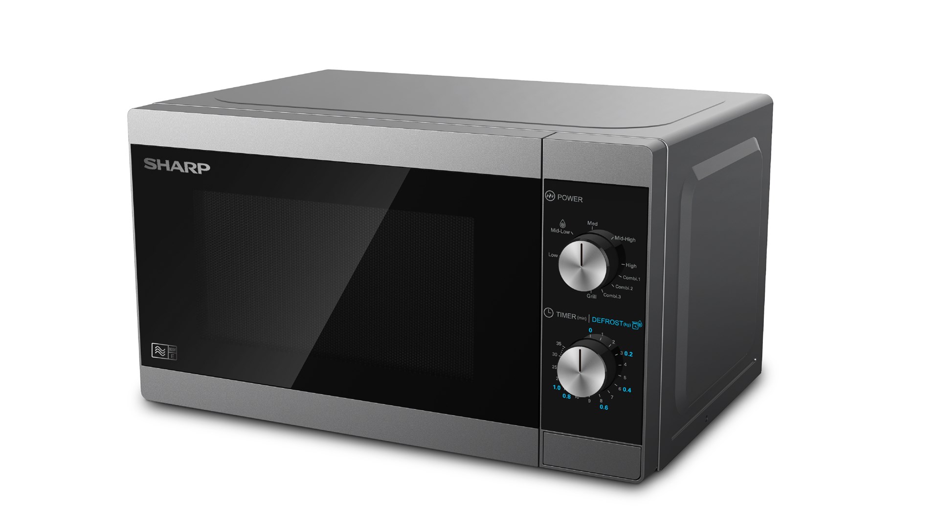 Kuchenka mikrofalowa SHARP YC-MG01E-S 800W 20l srebrna