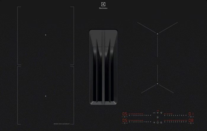 Płyta indukcyjna z wbudowanym wyciągiem okapem  ELECTROLUX ECC83443CZ SaphirMatt czarny mat 80 cm — zdjęcie 1 z 5