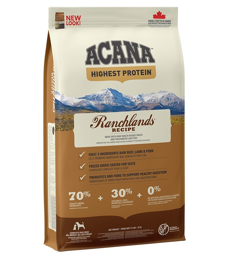 ACANA Ranchlands Dog 11,4kg - Wysoka Bialko