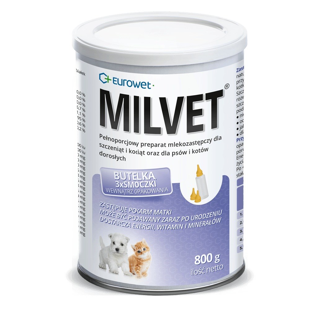 Eurowet Milvet Mleko w proszku 10x100g