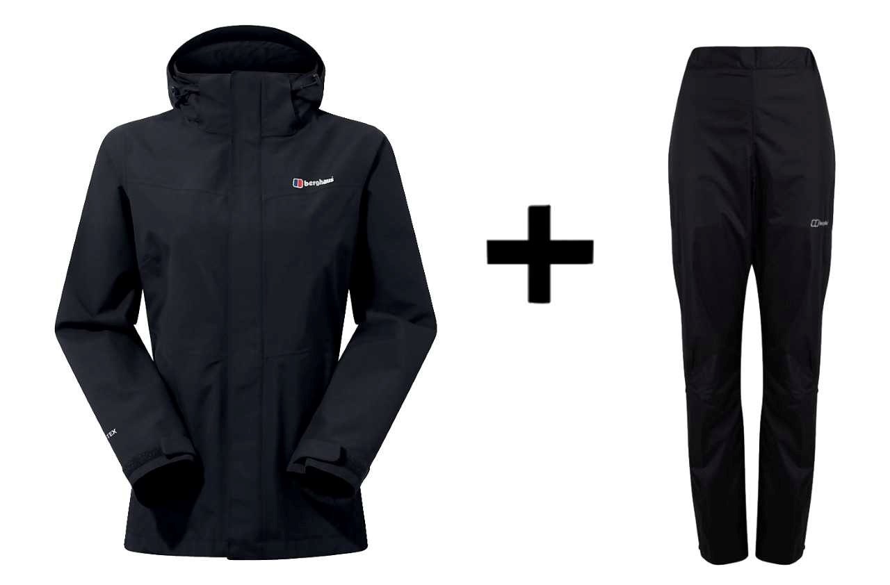 Kurtka Berghaus Hillwalker IA Shell Czarna + Spodnie Deluge 2.0 Czarne — zdjęcie 1 z 8