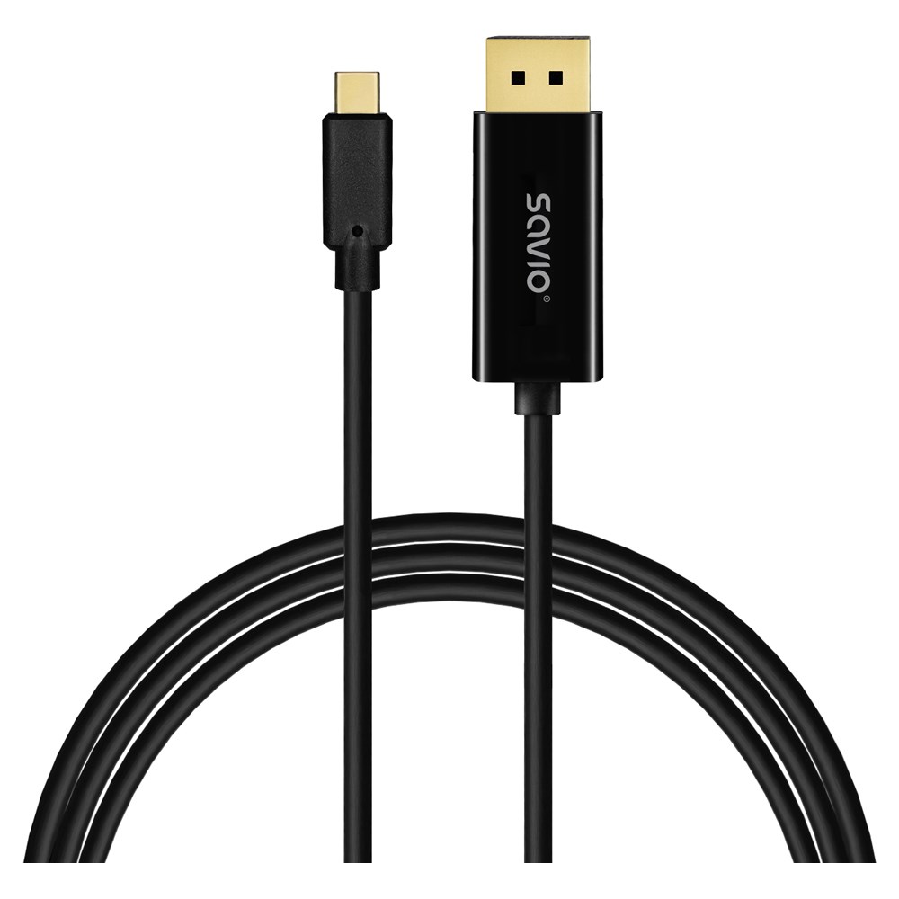 SAVIO KABEL USB-C DO DISPLAY PORT 1.2 2M CL-207 — zdjęcie 1 z 2