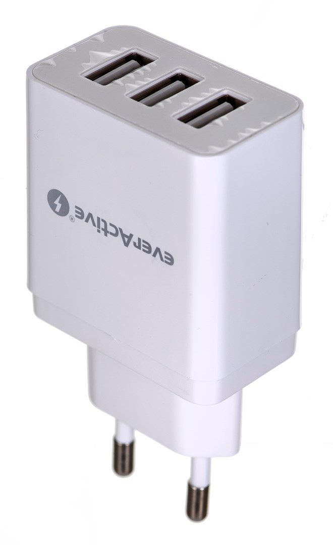 Ładowarka sieciowa everActive SC-300 (USB; kolor biały) — zdjęcie 1 z 3